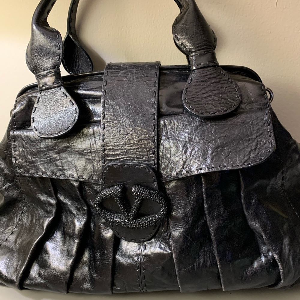 Valentino leather Satchel Handbag Purse 😍